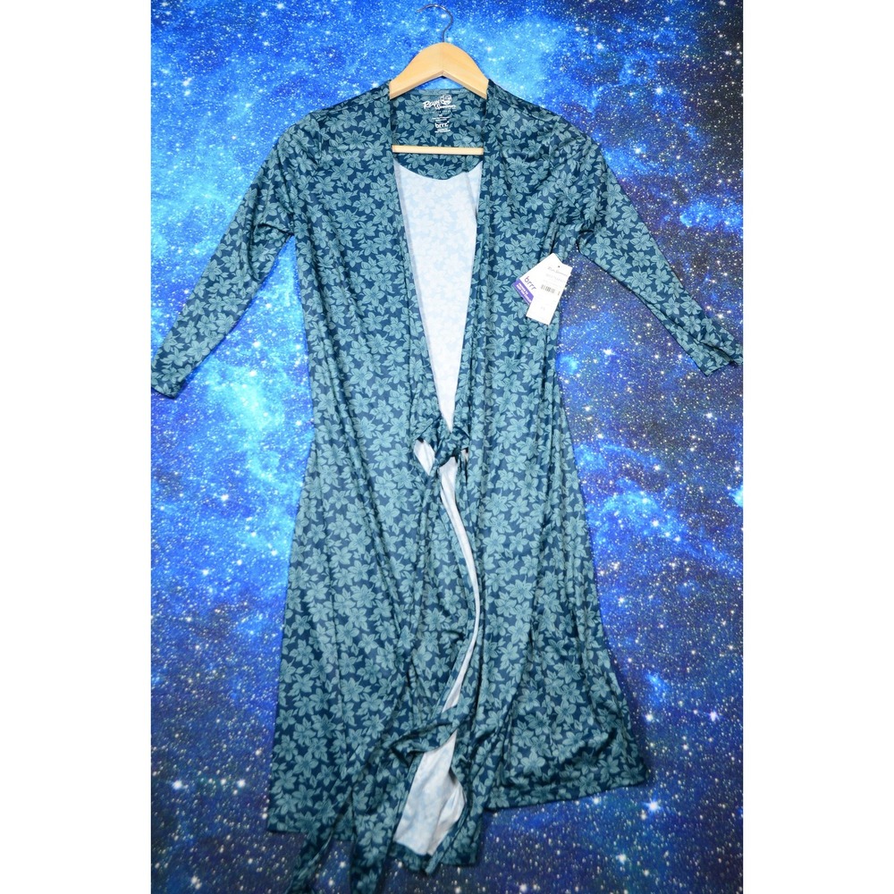 Reyn Spooner Mini Melia Perform Wrap Dress Womens XS Blue Floral Brrr Cooling